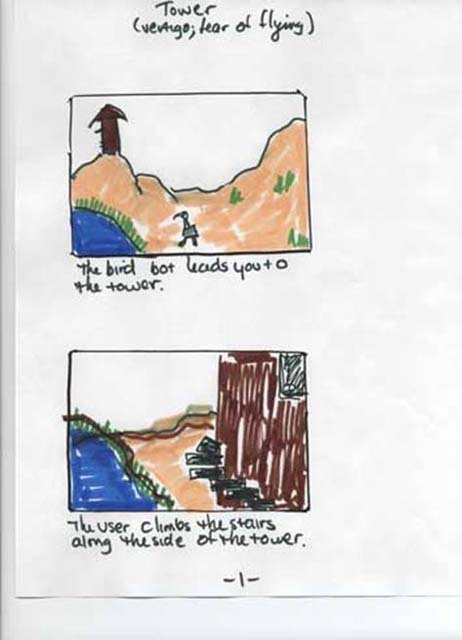 Tower storyboards page 1